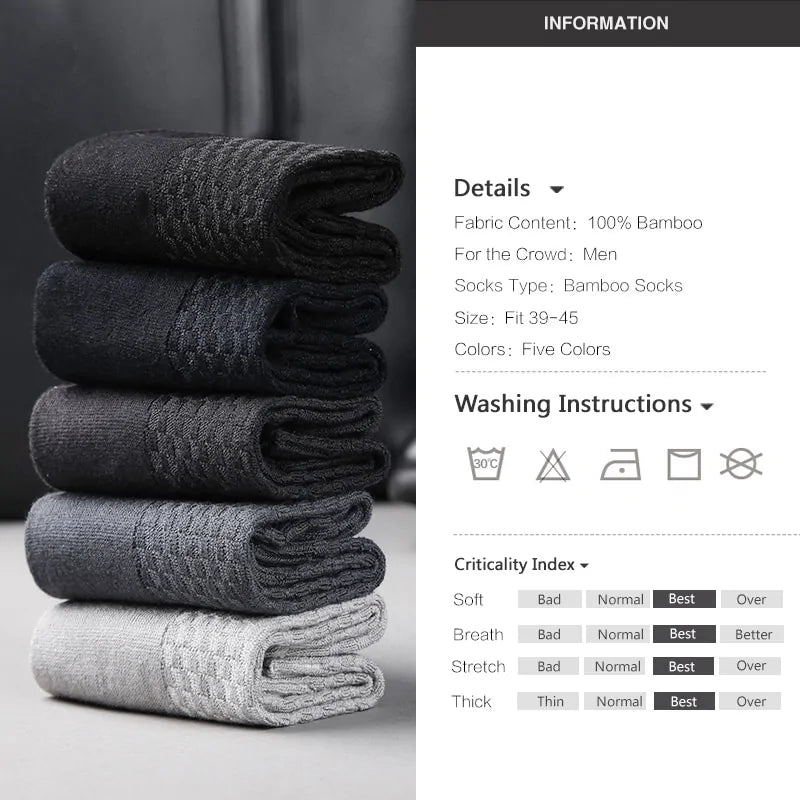 10 Pairs Bamboo Fiber Socks - SensorySoft