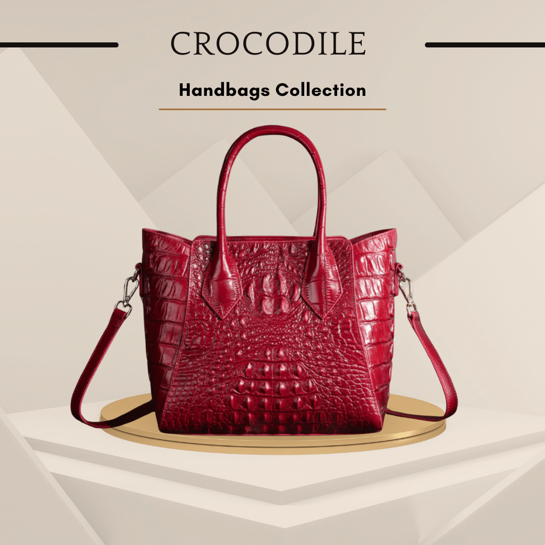 2025 New Women's Vintage Crocodile Leather Tote Bag - SensorySoft