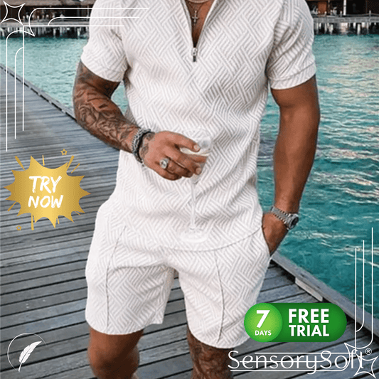 2025 Summer Men's Two - Piece Casual Sportswear Set - SensorySoftShop