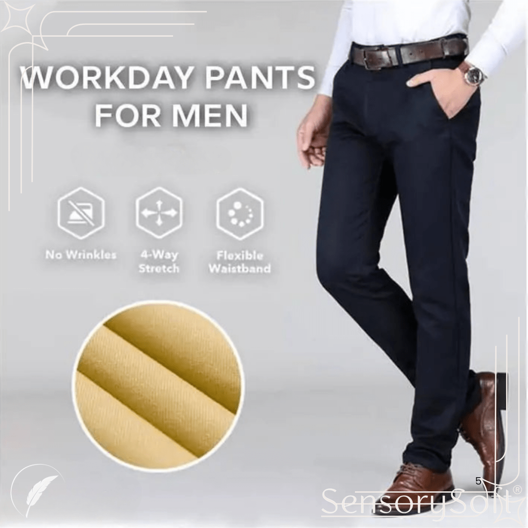 4 Way Stretch Workday Mens Pants - SensorySoft