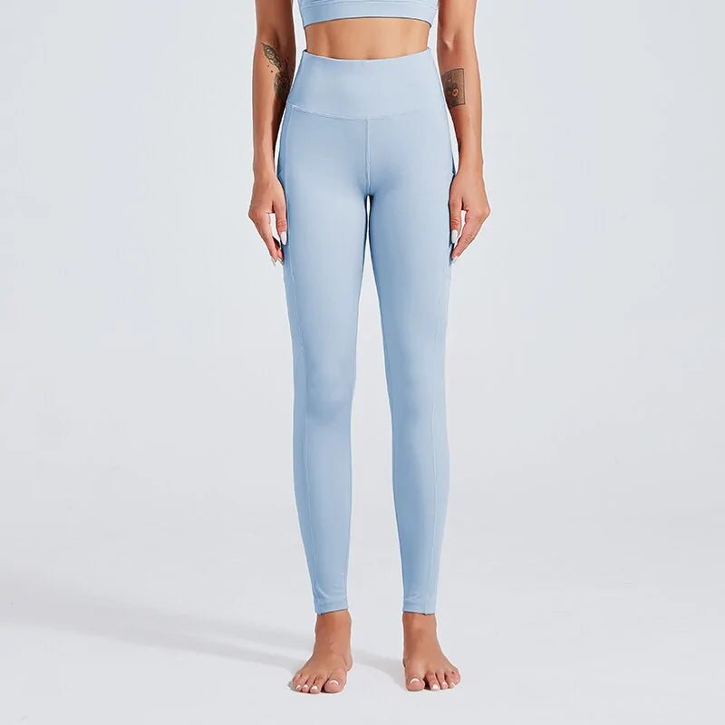 6 Colors High Waist Women Leggings Solid - SensorySoft