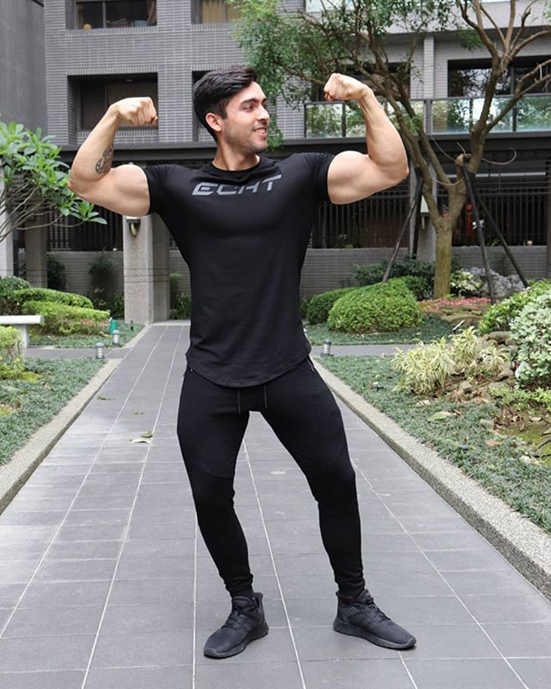 Men's Summer Short Sleeve Fitness T-Shirt