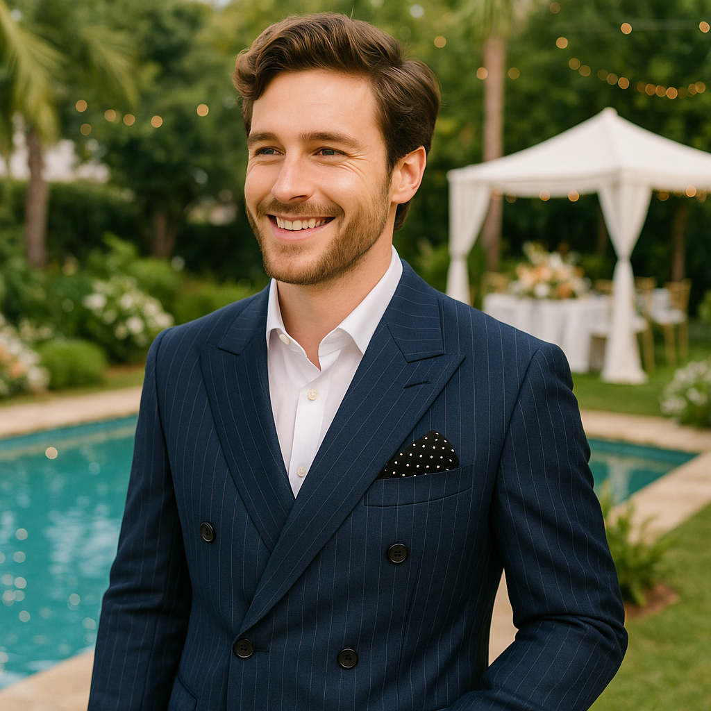Men's Silk Pocket Squares – No12 Black with White Dots