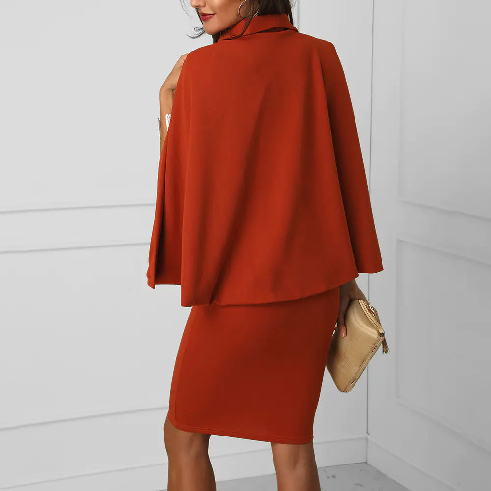 Cloak Dress, Two-Piece Long Dress
