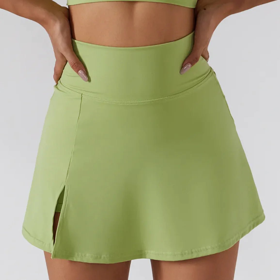 Activewear - One Shoulder Stretch Yoga Bra & Shockproof Women's Activewear Skirts - SensorySoft