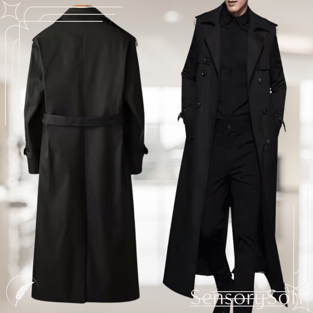 Autumn Mauroicardi Long Black Oversized Trench Coat - SensorySoft