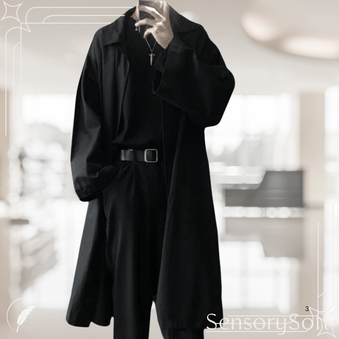Autumn Mauroicardi Long Black Oversized Trench Coat - SensorySoft