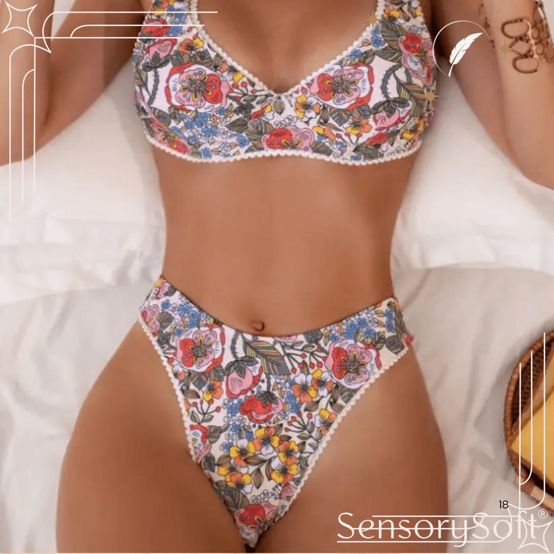 Back Knotted Beach Wear Bathing Suit - SensorySoft