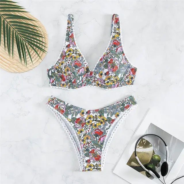 Back Knotted Beach Wear Bathing Suit - SensorySoft