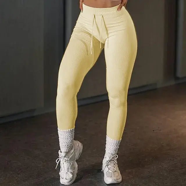 Backless Bra Strap Vest High Waist Leggings Shorts Fashion Sportswear - SensorySoft