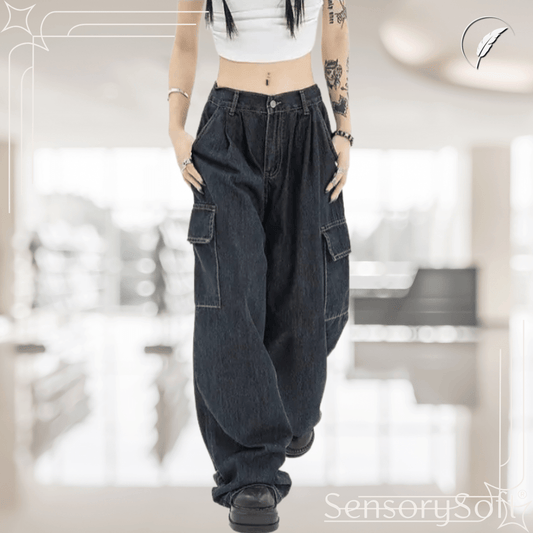 Baggy Cargo Jeans – Effortless Style and Relaxed Comfort - SensorySoft