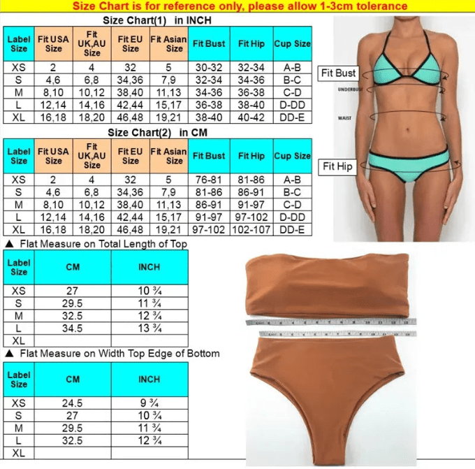 Bikini Boob Tube Swimwear Set - SensorySoft