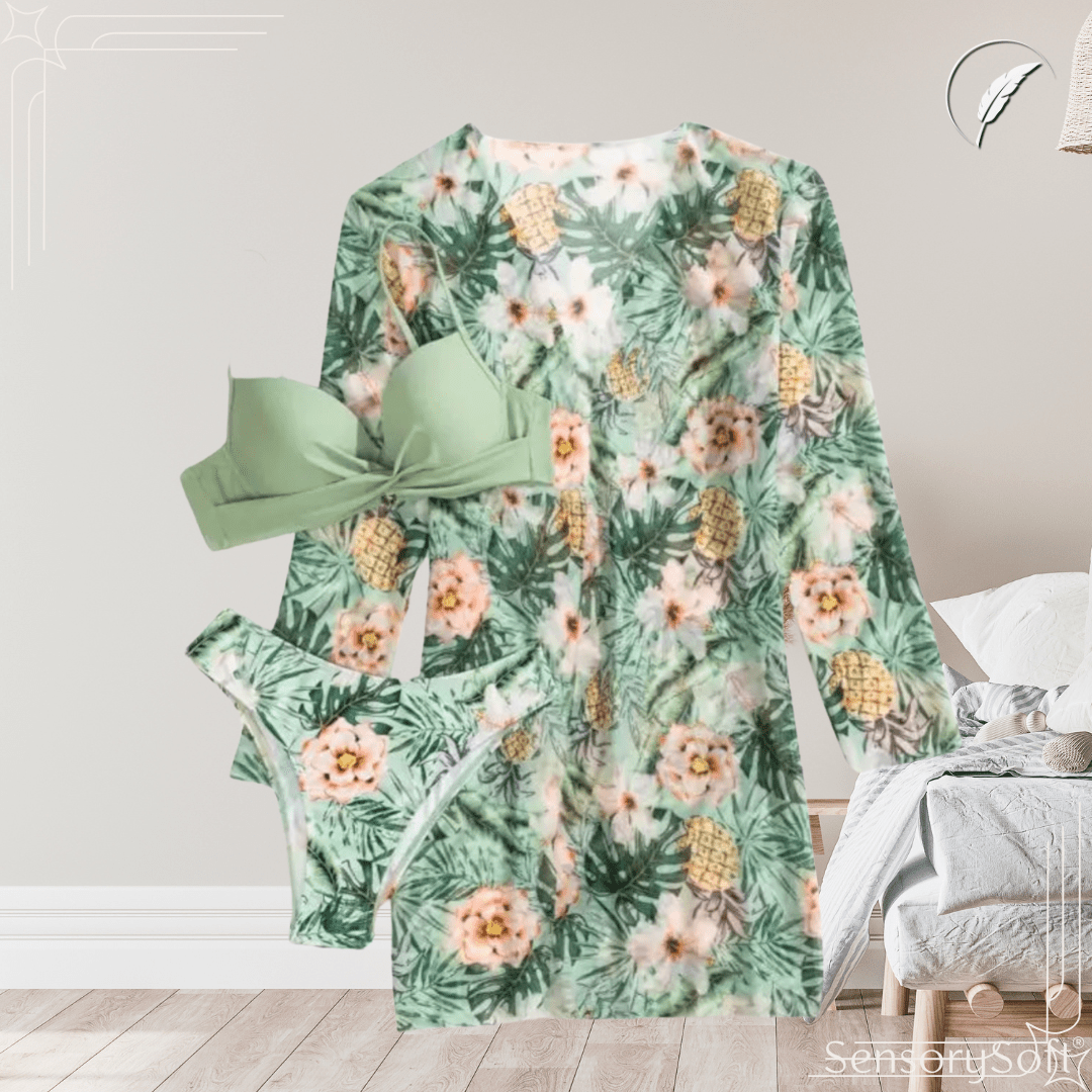 Bikinis and Cover Set – Sun - Kissed Style Meets Ultimate Comfort - SensorySoft