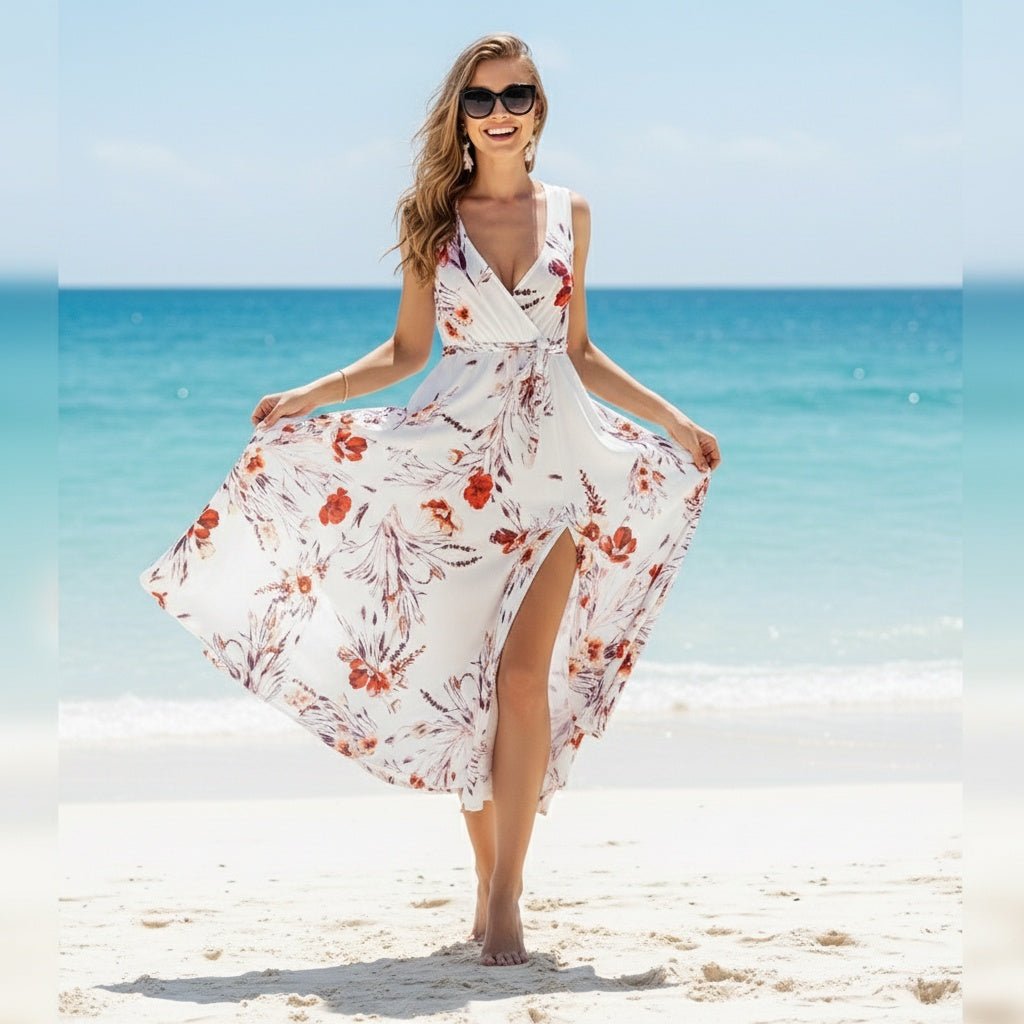 Bohemian Print Dress for Women - Beachwear Dress - SensorySoftShop