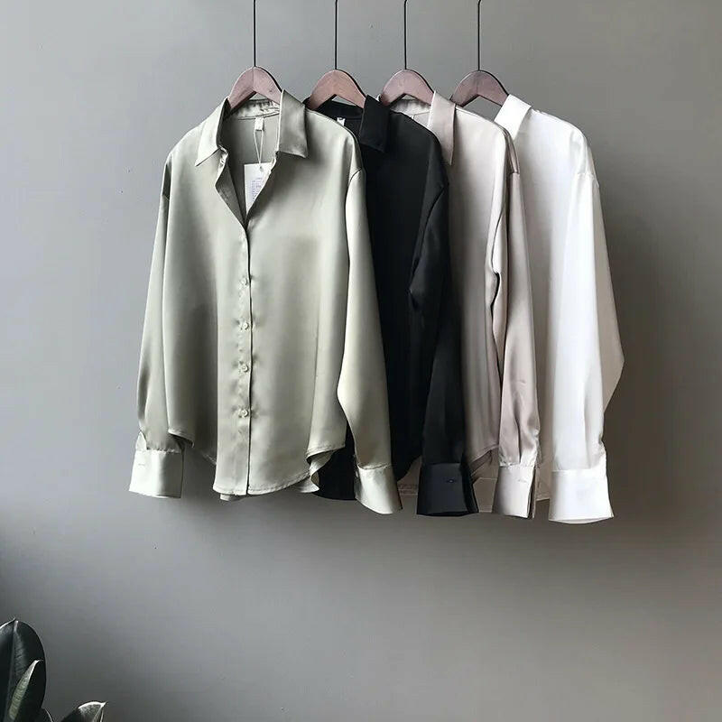 Business Satin Silk Shirt - SensorySoftShop