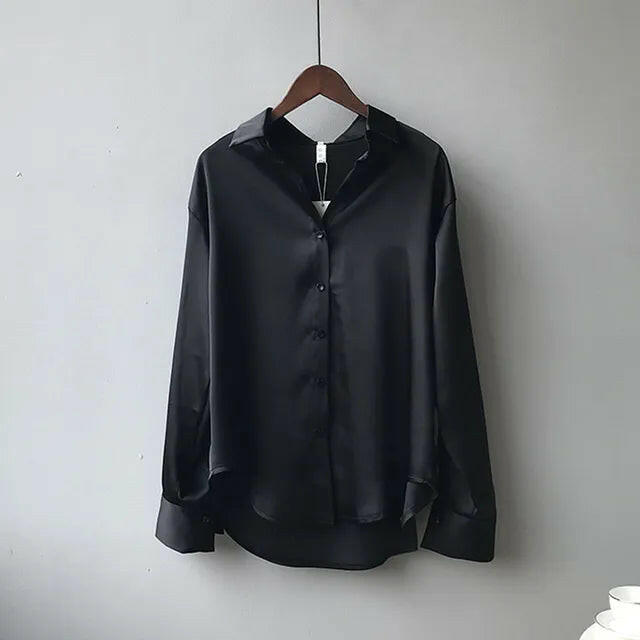 Business Satin Silk Shirt - SensorySoftShop