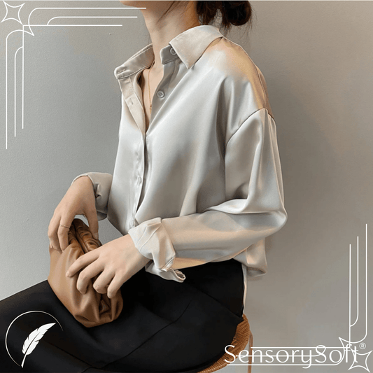Business Satin Silk Shirt - SensorySoftShop