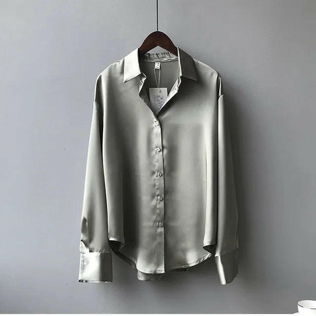 Business Satin Silk Shirt - SensorySoftShop