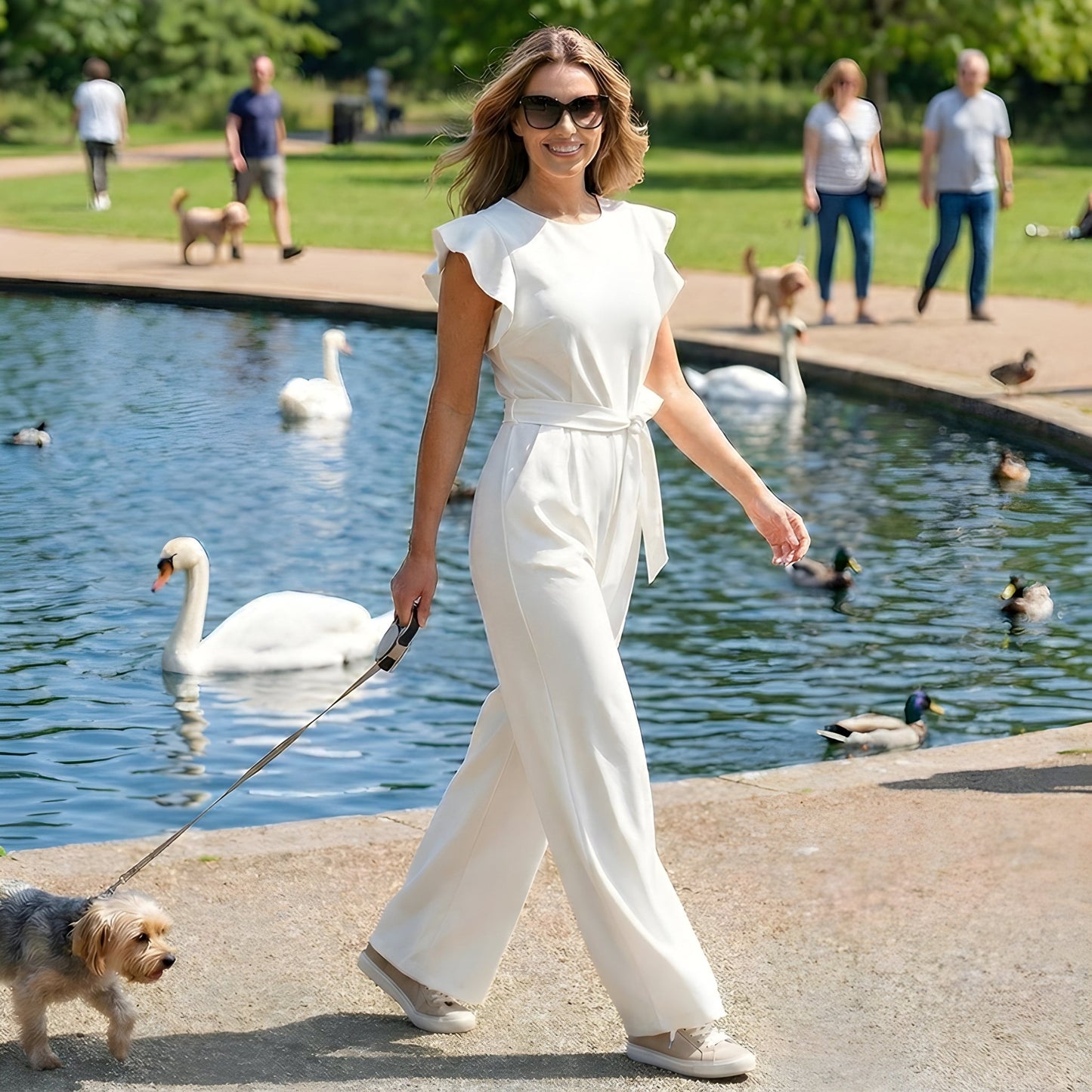 Butterfly Sleeve Wide Leg Jumpsuit - SensorySoftShop