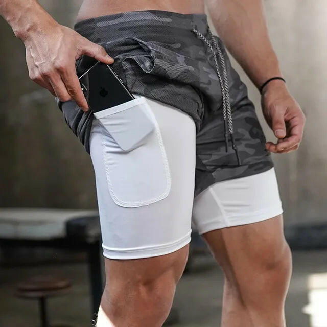 Camo Running Shorts Men - with Pockets - SensorySoft