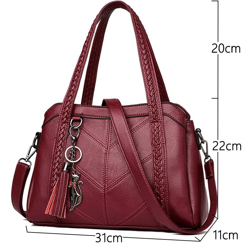 Casual Elegant Handbags – In Wine Red - SensorySoft