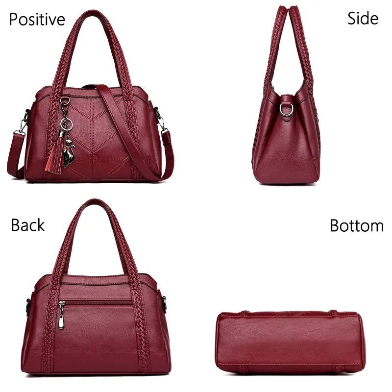 Casual Elegant Handbags – In Wine Red - SensorySoft
