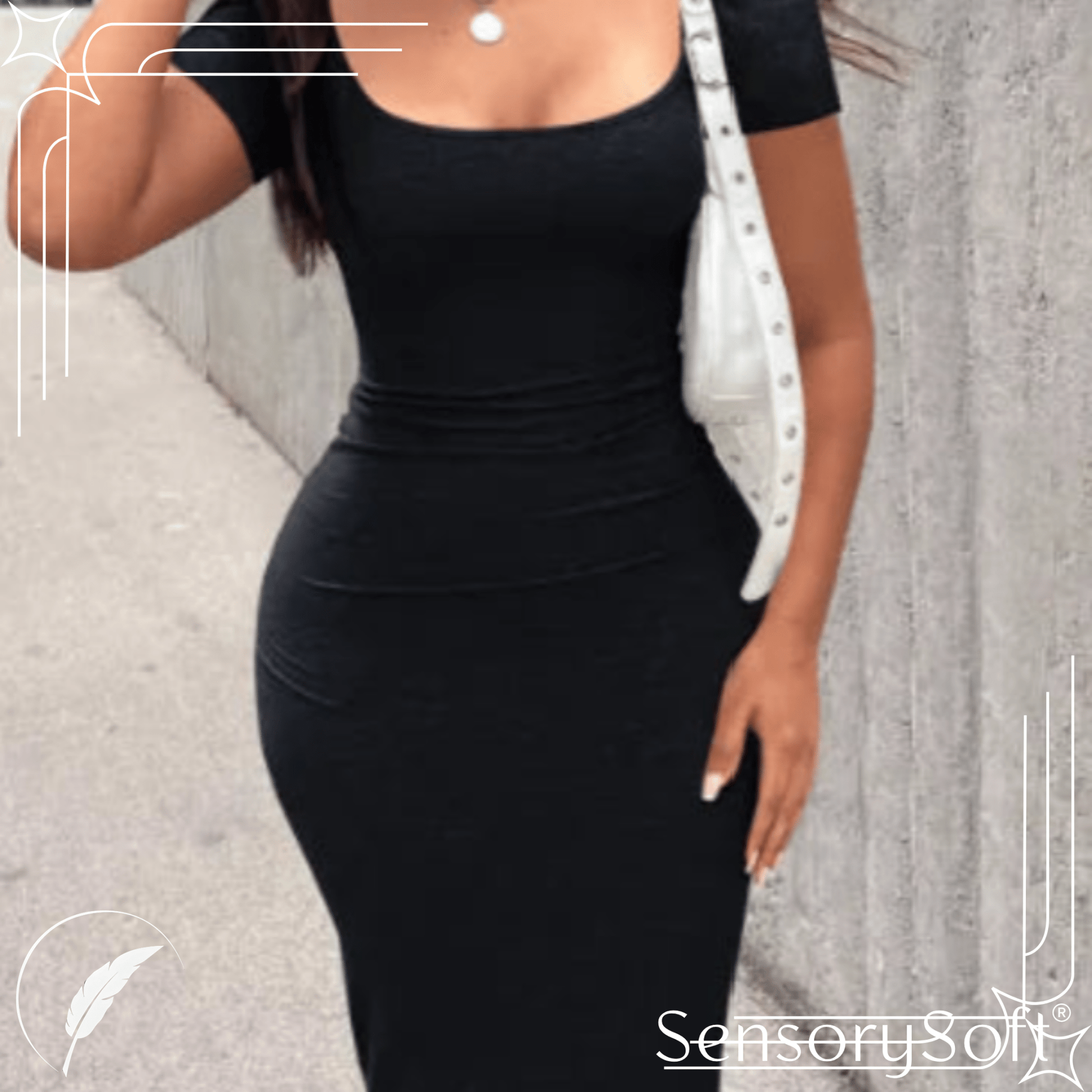 Casual Maxi Dresses Sexy Bodycon Ankle Length Dress - SensorySoftShop
