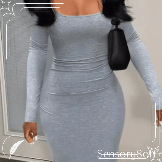 Casual Maxi Dresses Sexy Bodycon Ankle Length Dress - SensorySoftShop