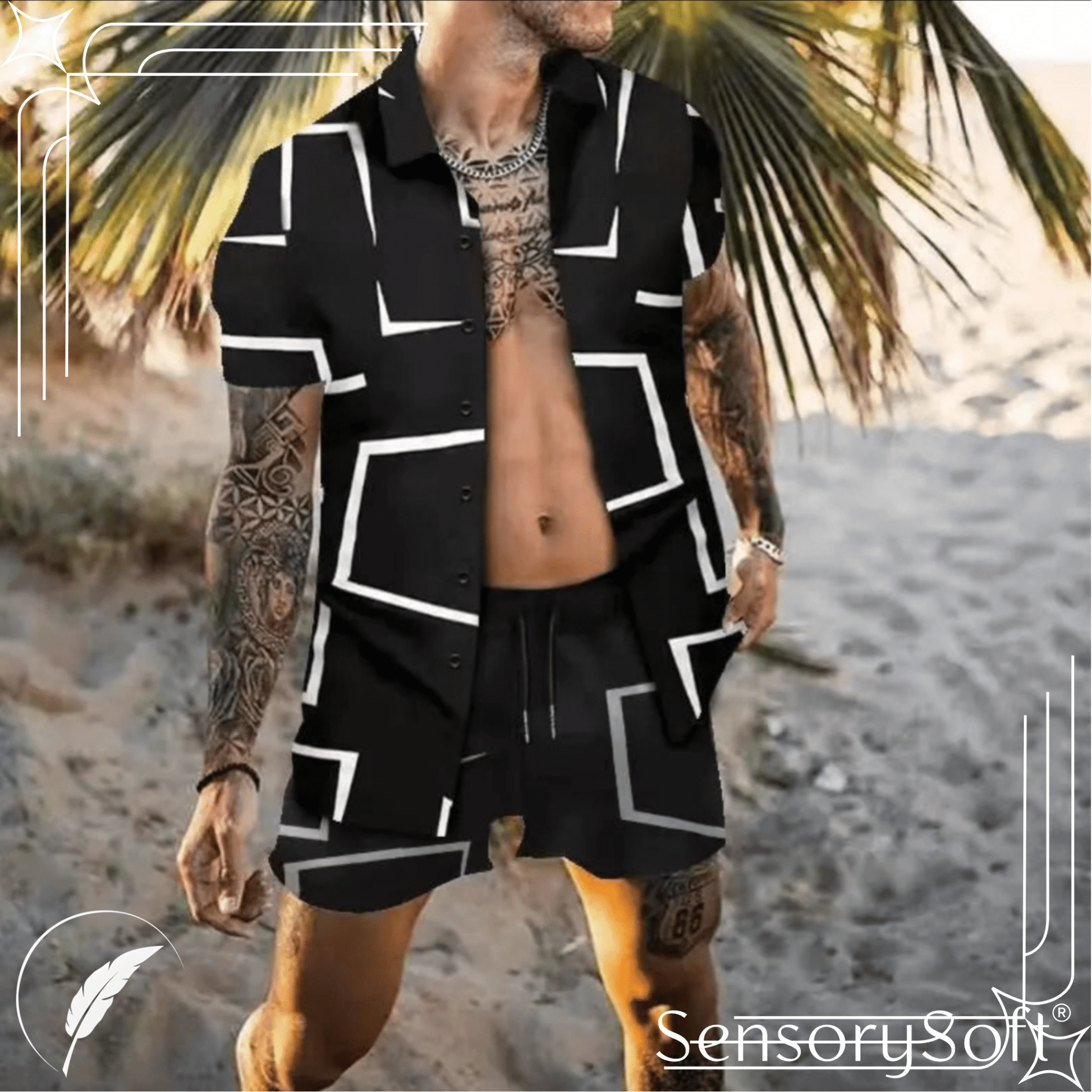 Casual Men's Summer Short Sleeve Set - SensorySoftShop