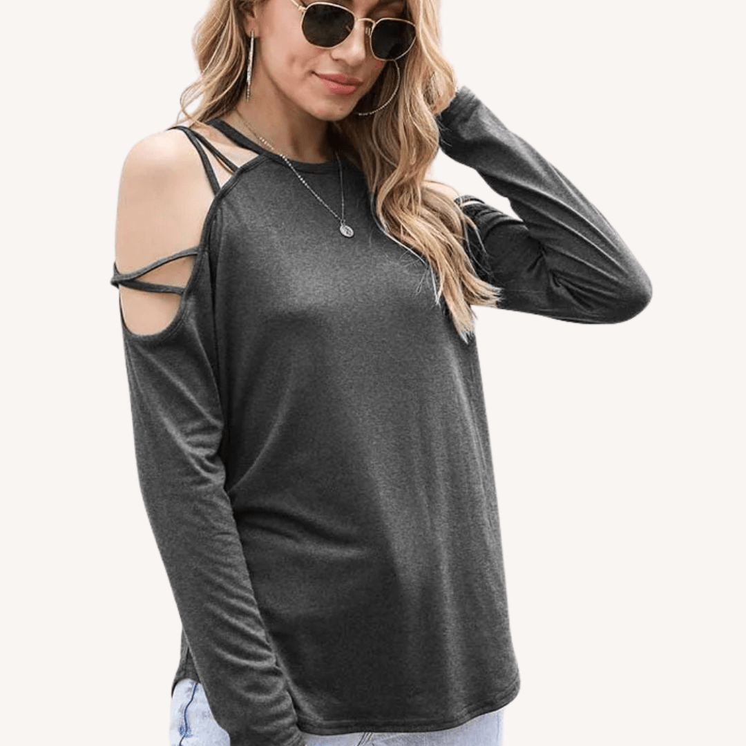 Chic Long Sleeve Off - Shoulder Top for Women - SensorySoft
