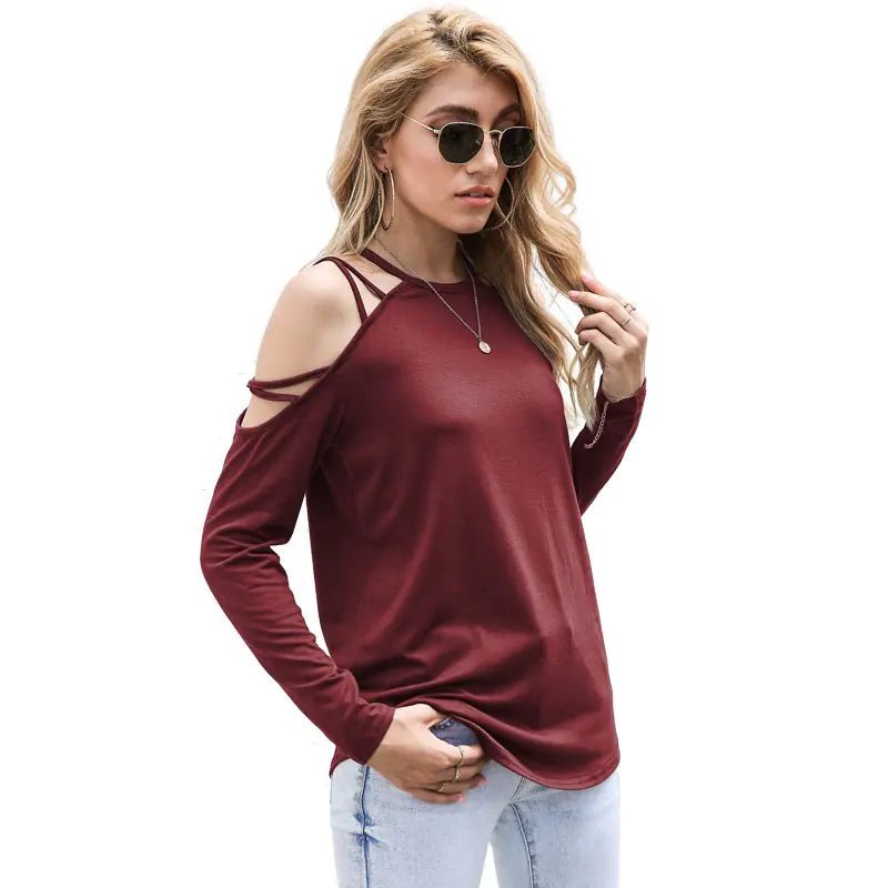 Chic Long Sleeve Off - Shoulder Top for Women - SensorySoft