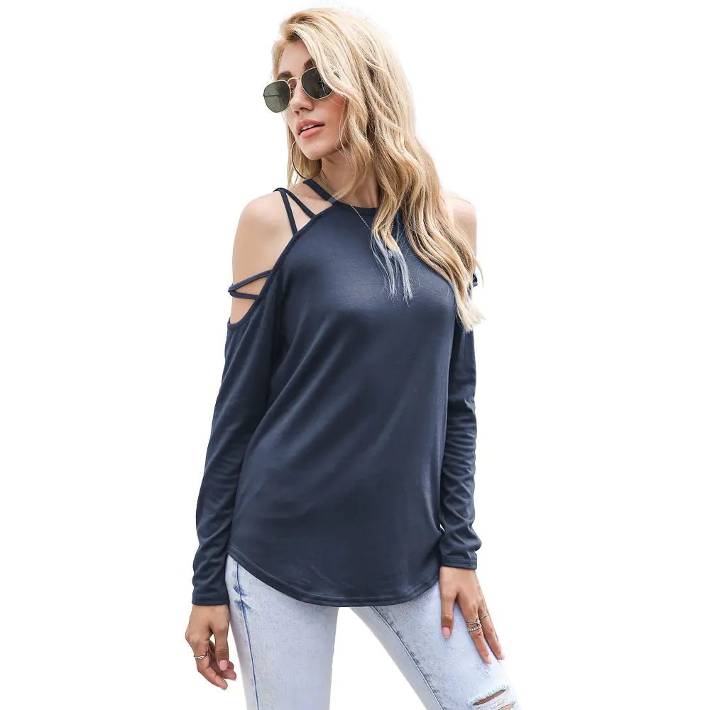 Chic Long Sleeve Off - Shoulder Top for Women - SensorySoft