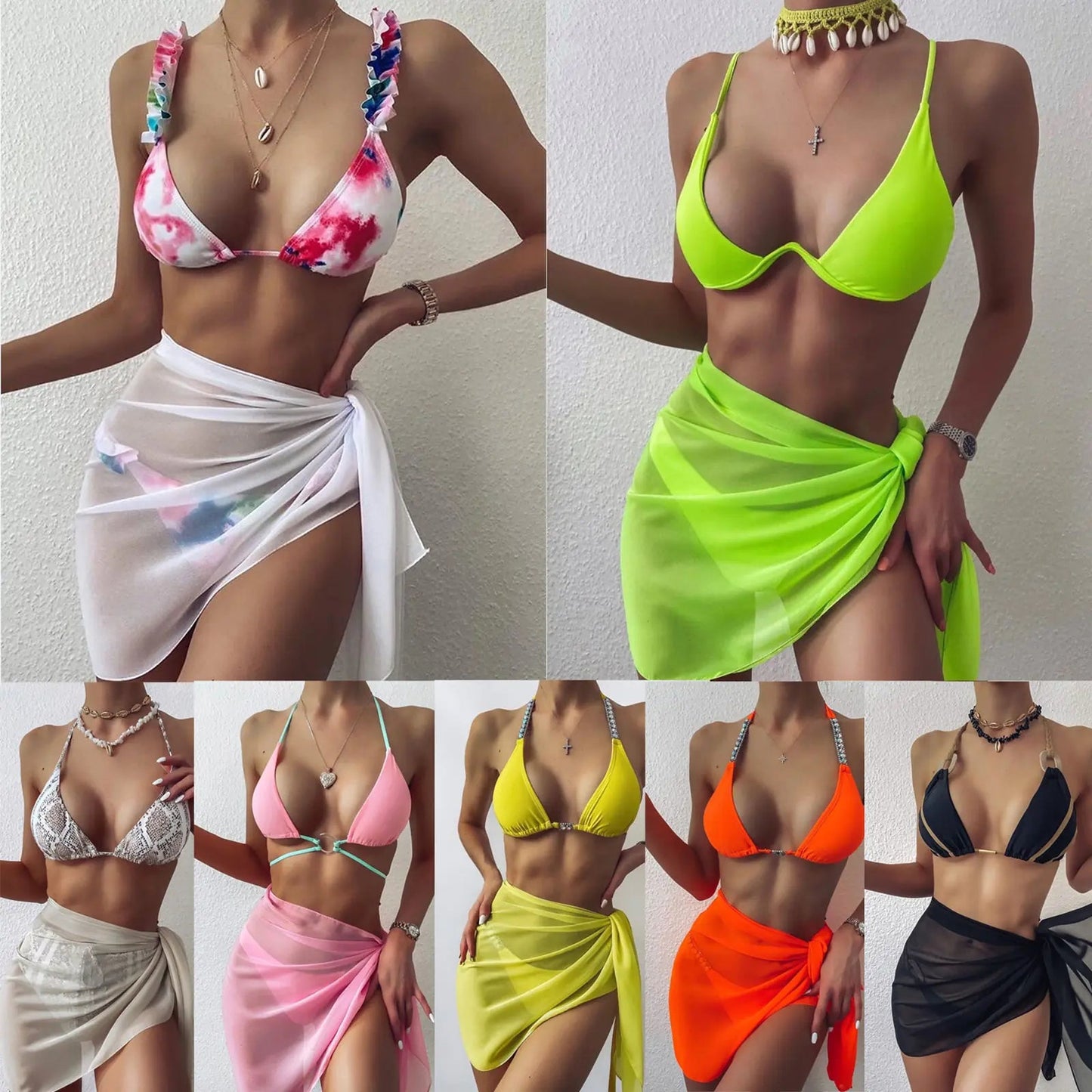 Chiffon Beach Wrap: Stylish Swimwear - SensorySoftShop
