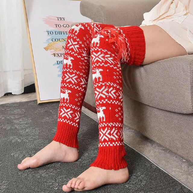 Christmas Knee Stockings Snowflake - SensorySoftShop