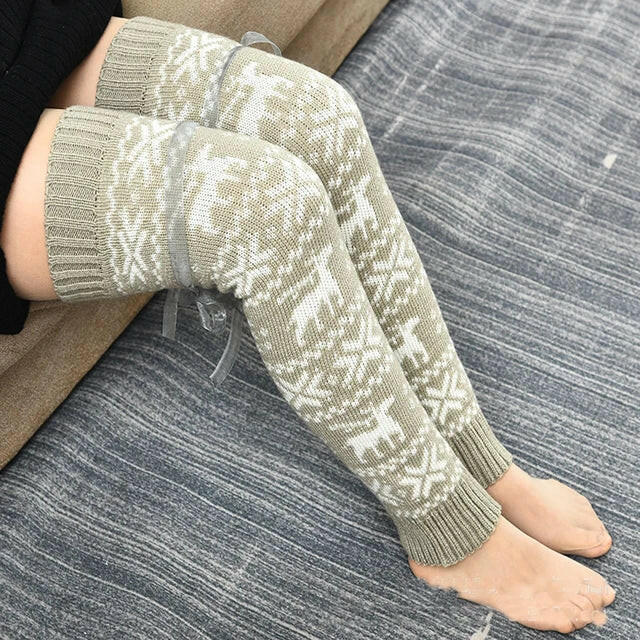 Christmas Knee Stockings Snowflake - SensorySoftShop