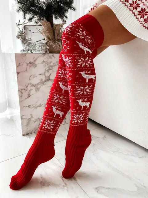Christmas Knee Stockings Snowflake - SensorySoftShop