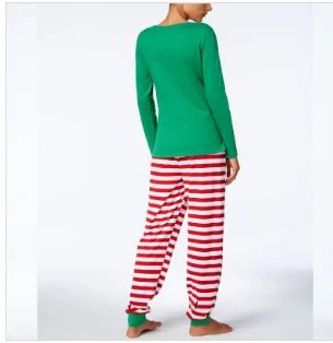 Christmas Pajamas Sets Striped Cartoon Print - NO25 - SensorySoftShop