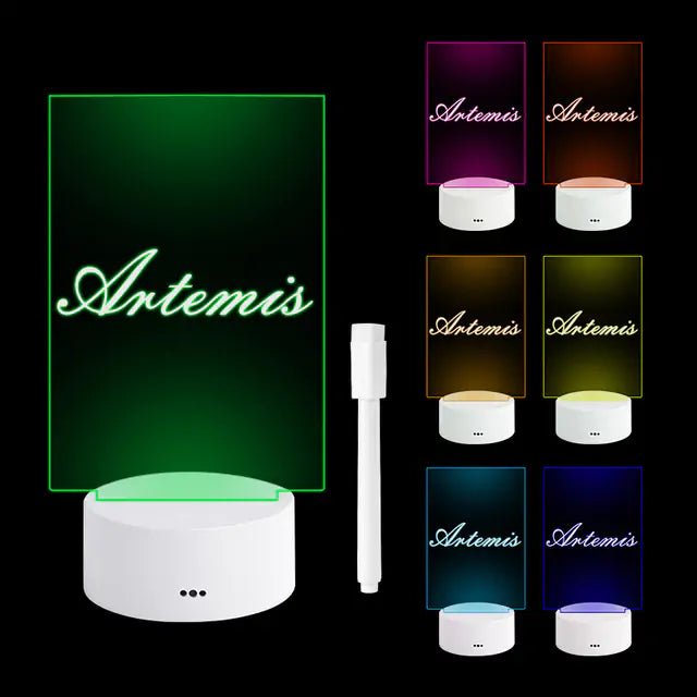 Creative LED Night Light with Erasable Writing Board - SensorySoftShop