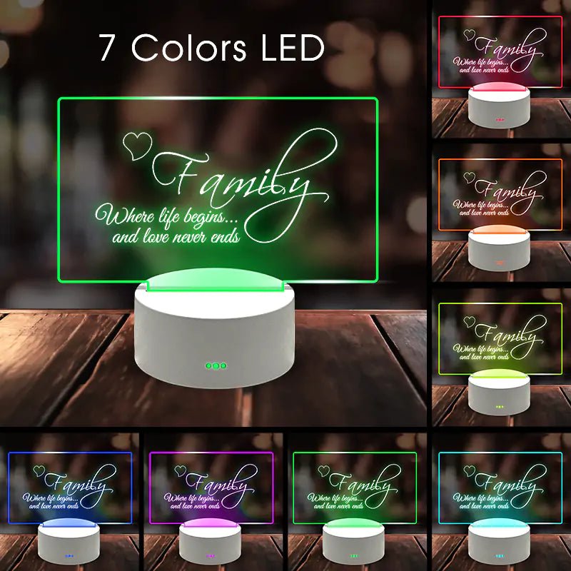 Creative LED Night Light with Erasable Writing Board - SensorySoftShop