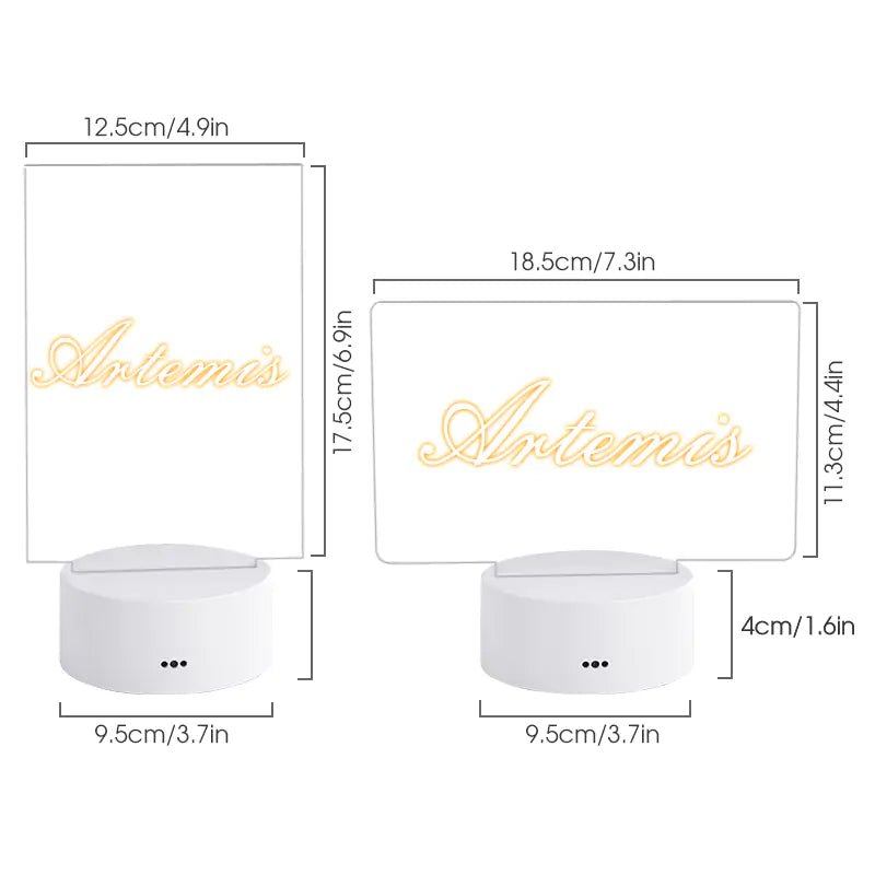Creative LED Night Light with Erasable Writing Board - SensorySoftShop
