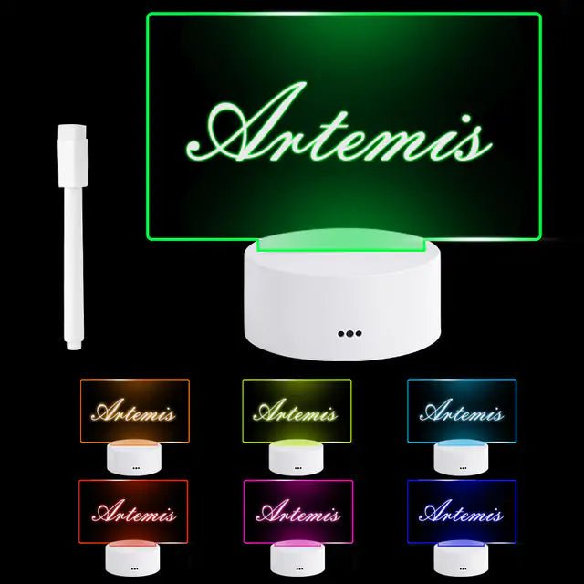 Creative LED Night Light with Erasable Writing Board - SensorySoftShop