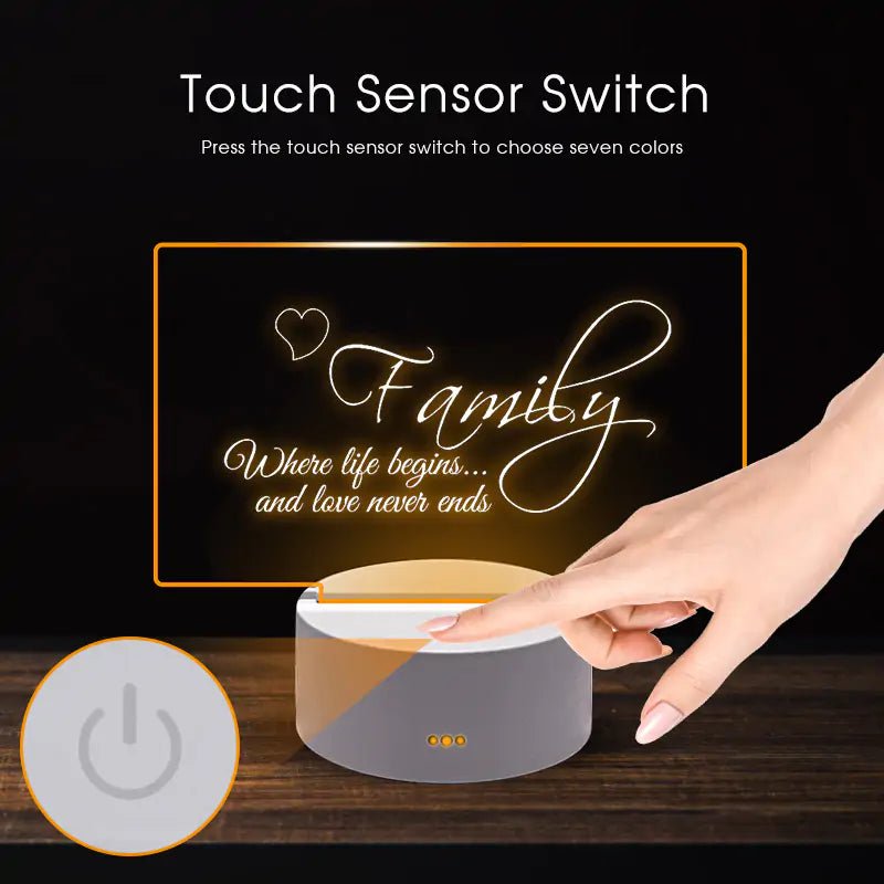 Creative LED Night Light with Erasable Writing Board - SensorySoftShop