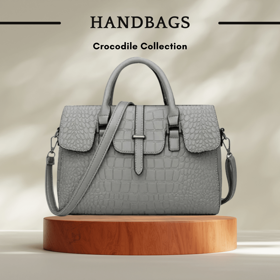Crocodile Pattern Shoulder and Crossbody Handbag - SensorySoft