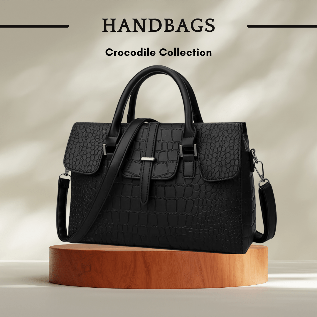 Crocodile Pattern Shoulder and Crossbody Handbag - SensorySoft