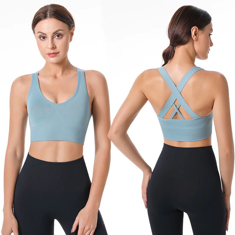 Cross Back Shockproof Sports Bra - SensorySoft