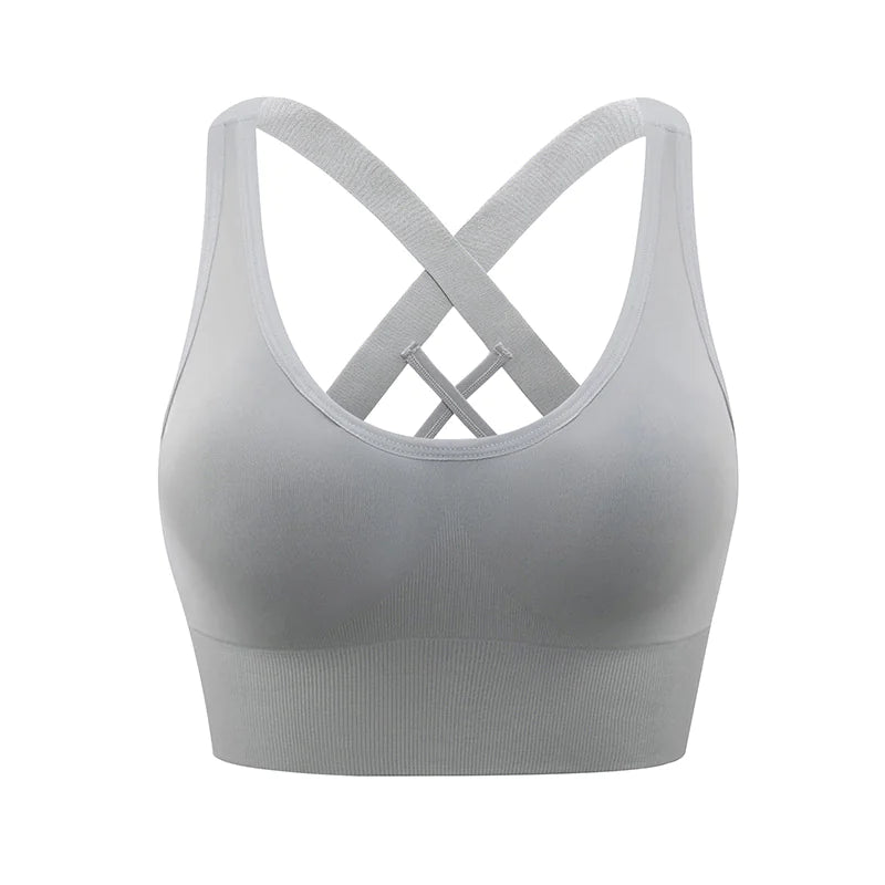 Cross Back Shockproof Sports Bra - SensorySoft