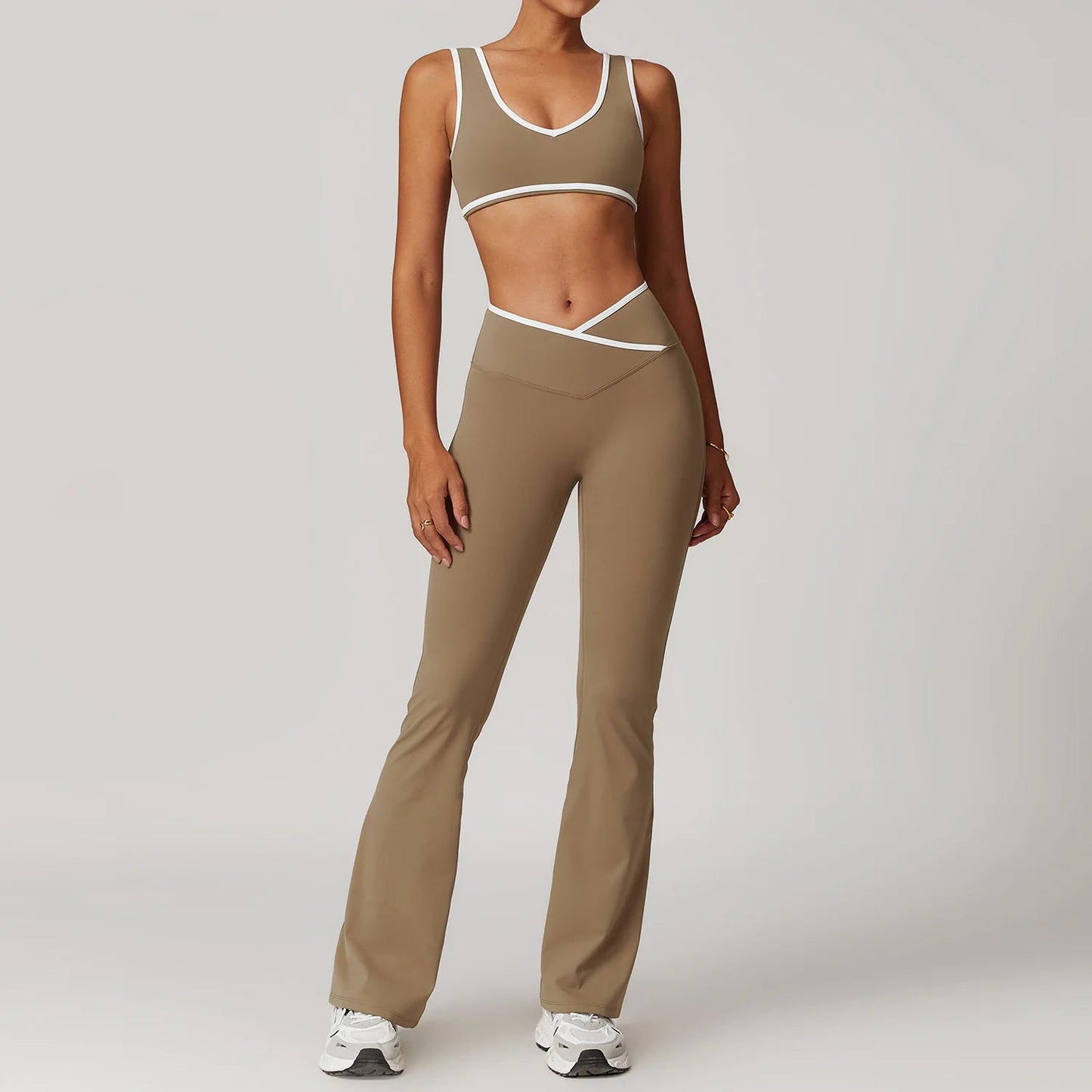 Cross High Top Sports Suit Female Fitness Yoga Wear - SensorySoftShop