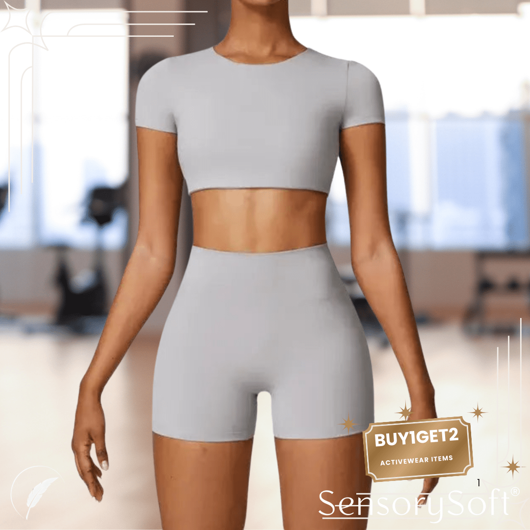 CrossFit Short Sleeve and Shorts Workout Set - SensorySoft