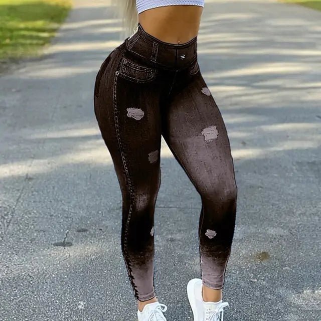 Denim Jeans Leggings – Comforting Stretch and Style - SensorySoft