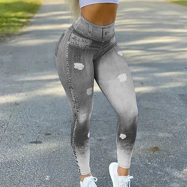 Denim Jeans Leggings – Comforting Stretch and Style - SensorySoft